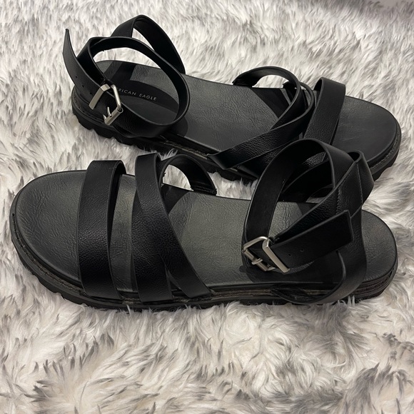 Black AE Women’s Size 10 Sandals - Picture 5 of 5